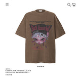 American vintage street T-shirt pure cotton men and women loose