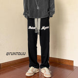 Men Sweatpants Fashion Brand Ins Summer Sports Straight Baggy Pants