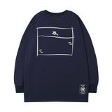 Men Long Sleeve Shirt round Neck Long Sleeve T-shirt Men and Women Loose Casual Hip Hop Couple