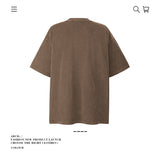 American vintage street T-shirt pure cotton retro men's and women's summer loose half sleeves