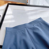 Women Skirt Spring High Waist Pure Color Mid-Length Skirt