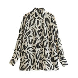 Women T-shirt Spring and Summer Women's Clothing Printed Shirt Fashion Loose-Fitting Long Sleeves Top