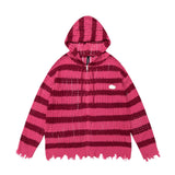 Women Sweater Hooded Knit Cardigan Women's Loose Casual Sun-Proof Coat