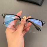 CHH Chrome Hearts Glasses Pure Titanium Ultra Light Vintage Large Frame Eyebrow Frame Glasses Frame