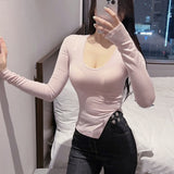 Women Long Sleeve Shirt Women Early Autumn Top Women Sexy T-shirt