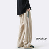 Men Sweatpants Striped Color Matching Pants Spring Fashion Brand Straight Loose Casual