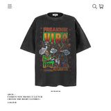 American vintage street T-shirt pure cotton men's and women's summer loose