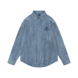 Men Long Sleeved T Shirt Distressed Shirt Men's Spring and Autumn Comfortable Breathable Loose Long Sleeve Shirt Outer Wear