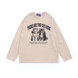 Men Hoodie Printed Bottoming round Neck Sweater Spring and Autumn Loose Casual Long Sleeves T-shirt