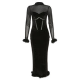 Women Dresses Autumn and Winter Women's Clothing Stitching Fashion Slim Dress