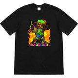 Mens T-shirts 19SS Molotov cocktails TEE Molotov Print Short Sleeve Cotton Crew Neck