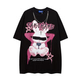 Men T Shirt Printed Short-Sleeved T-shirt Men and Women Loose Couple