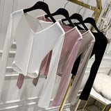 Women's Long Sleeve Shirt Women's Fitted Waist Bottoming Shirt Autumn and Winter Long Sleeve