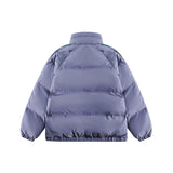 Unisex Jacket Winter Striped Minimalist Bread Coat