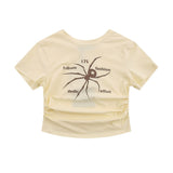 Women T-shirt Printed Short T-shirt Crew Neck Short Sleeve T-shirt Casual