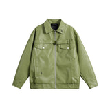 Unisex Jacket Autumn Fashion Casual Leather Clothing Jacket Women's Clothing