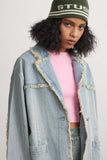 Unisex Jacket Autumn Burrs Washed Denim Jacket