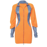 Woman Dresses Women's Clothing Spring round-Neck Long-Sleeved Dress