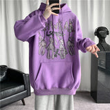 Men Hoodie Rabbit Printed Casual Hooded Sweater Men's Spring and Autumn Loose