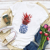 Women's Independence Day T Shirt Top Summer Fashion Creative Women