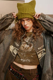 Unisex Jacket Fall Vintage Denim Jacket Women's Clothing