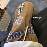 Men Sweatpants Retro Pants Men's Autumn All-Match Sweatpants Loose Straight Casual
