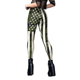 National Flag Day Leggings Spring and Summer Fans Print Leggings Independence Day Clothing