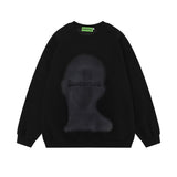 Men Hoodie Printed Loose Sweatshirt Men's Spring and Autumn Long Sleeve round Neck