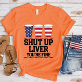 Women's Independence Day T Shirt round Neck Short Sleeve T-shirt Women's Top
