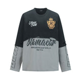 Unisex long-sleeved shirt autumretro color matching