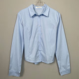 Women Long Sleeve Shirt Light Blue Shirt Button Cardigan for Women