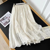 Women Skirt Mid-Length Mesh Dress
