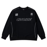 Men Hoodie Dark Letters Printed Crew Neck Sweatshirt
