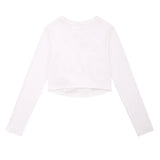 Women Long Sleeve T-shirt Short-Sleeved T-shirt Girls Autumn Leisure round Neck