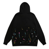 Men Hoodie Hip Hop Paint Splash Cardigan Sweater