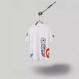 Mens T-shirts Travis Scott Cactus Jack x Utopia Demon Letter Print Short Sleeve T-Shirt