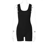 Women Jumpsuit Women's Spring Fashion U-Neck Jumpsuit