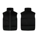 Unisex Down Jacket Vintage Winter Sleeveless Cotton Jacket Vest