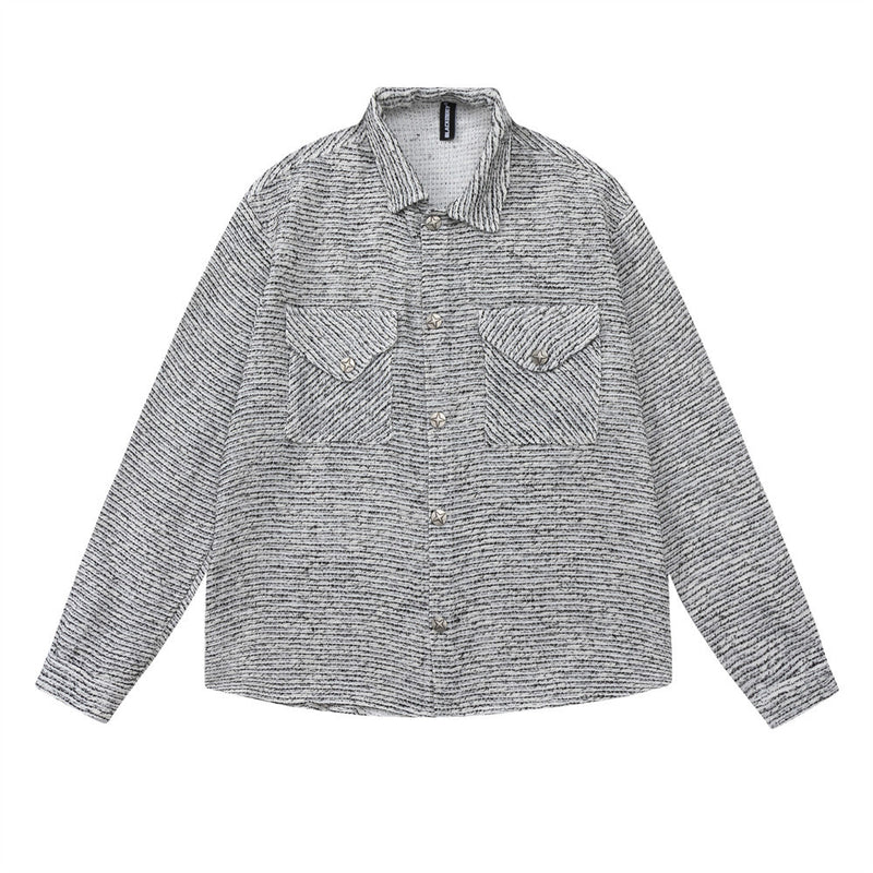 Men Long Sleeve T Shirt Shirt Coat Men's Spring and Autumn Loose Leisure All-Matching Long Sleeve Shirt