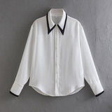 Women T-Shirt Spring and Autumn Women's Loose Long-Sleeved Shirt