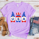 Women's Independence Day T Shirt round Neck Short Sleeve T-shirt Women's Top