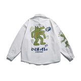 Unisex Jacket Autumn Cartoon Embroidered Printed Shirt