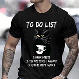 Men's T-shirts To Do List Drink Coffee