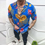 Men Shirt Fall Men's Clothing Polo Shirt Printed T-shirt Shirt Long Sleeve
