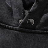 Men Hoodie Printed Hood Sweater Men's Ins Loose Washed-out Distressed Hoodie