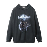 Men Hoodie Hoodie Men's Ins Loose Casual Long Sleeves Ripped Distressed