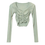 Women Long Sleeve Shirt Women's V-neck Top