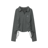 Women Long Sleeve T-Shirt Long Sleeve T-shirt Girls' Autumn Design Sense Casual Short T-shirt