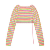 Women Sweater Short Knitted Cardigan Girls Casual Long Sleeve