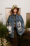 Unisex Jacket Autumn Patch Denim Coat Women's Clothing